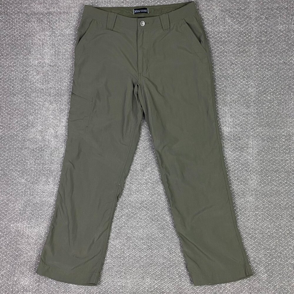 Marmot Pants Men's 34 Short Olive Green Hiking Outdoor Climbing Nylon Cargo